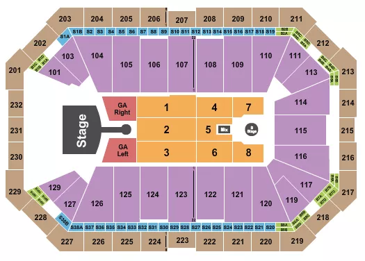 seating chart for Dickies Arena - Greta Van Fleet - eventticketscenter.com