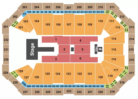 seating chart for Dickies Arena - J Balvin - eventticketscenter.com