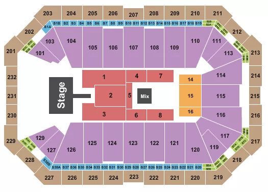 seating chart for Dickies Arena - Jhene Aiko - eventticketscenter.com