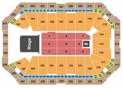 seating chart for Dickies Arena - Jingle Ball - eventticketscenter.com