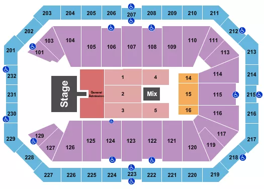 seating chart for Dickies Arena - Jon Pardi - eventticketscenter.com