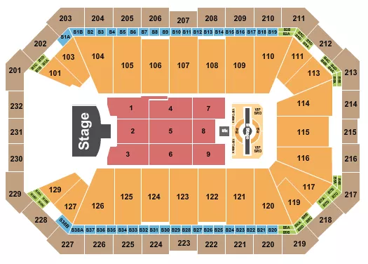 seating chart for Dickies Arena - Justin Timberlake - eventticketscenter.com