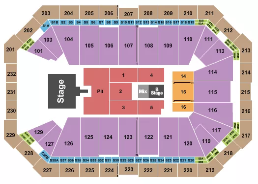 seating chart for Dickies Arena - Keith Urban - eventticketscenter.com