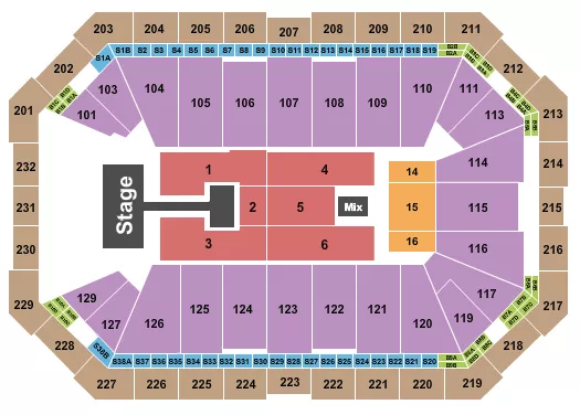 seating chart for Dickies Arena - Kirk Franklin - eventticketscenter.com