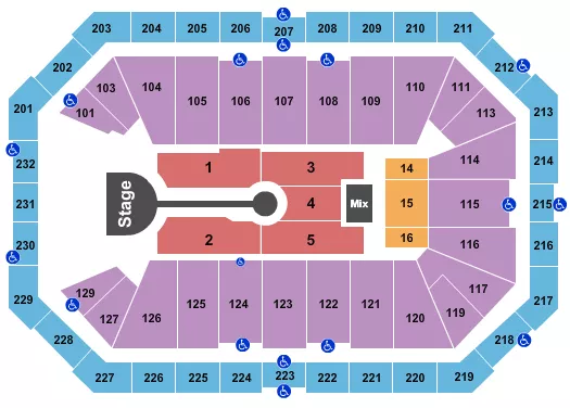 seating chart for Dickies Arena - Lauren Daigle - eventticketscenter.com