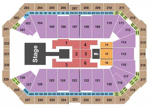 seating chart for Dickies Arena - Le Sserafim - eventticketscenter.com