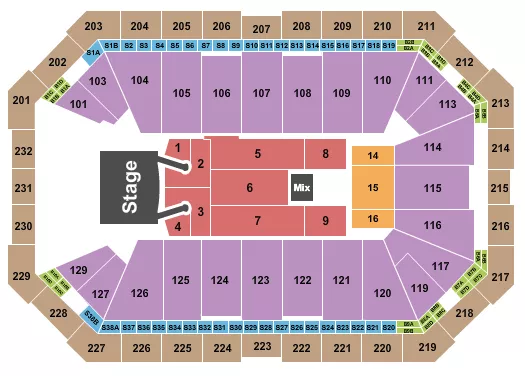 seating chart for Dickies Arena - Little Big Town - eventticketscenter.com