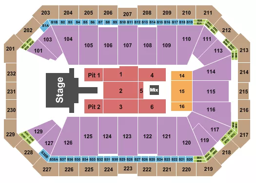 seating chart for Dickies Arena - Luke Bryan - eventticketscenter.com