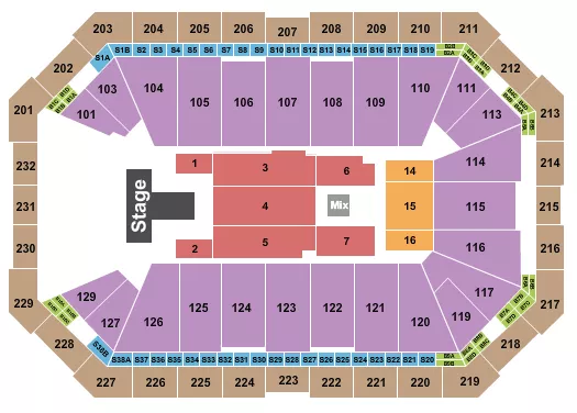 seating chart for Dickies Arena - Maverick City Music - eventticketscenter.com