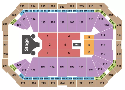 seating chart for Dickies Arena - Missy Elliott - eventticketscenter.com