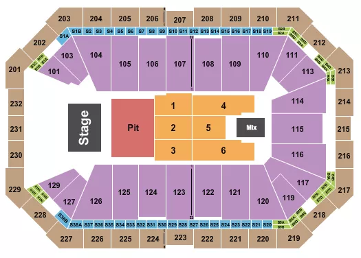 seating chart for Dickies Arena - Mumford & Sons - eventticketscenter.com