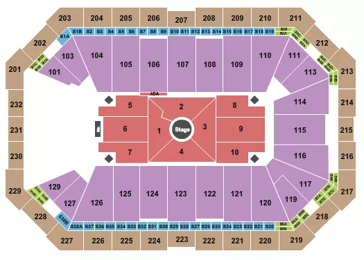 seating chart for Dickies Arena - Nate Bargatze - eventticketscenter.com