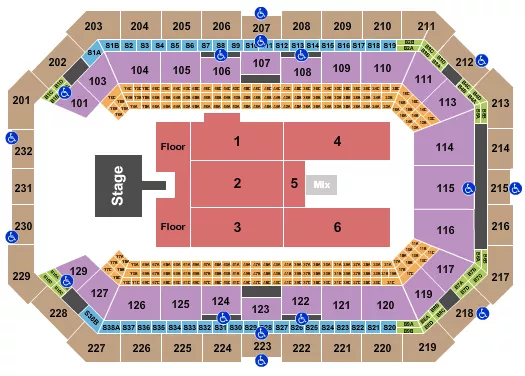 seating chart for Dickies Arena - Parker McCollum - eventticketscenter.com