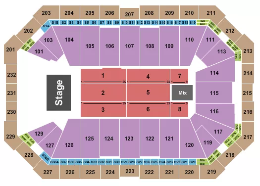 seating chart for Dickies Arena - Pentatonix - eventticketscenter.com