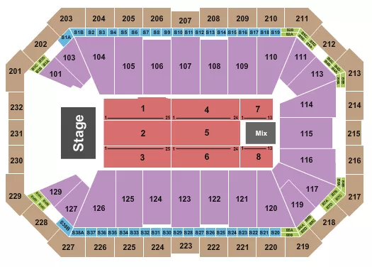 seating chart for Dickies Arena - Pentatonix - eventticketscenter.com