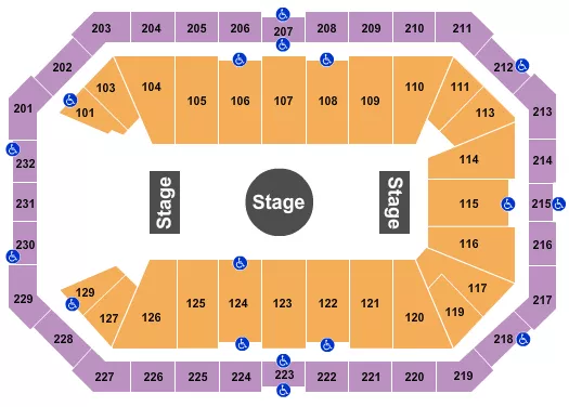 seating chart for Dickies Arena - Ringling Bros Circus - eventticketscenter.com