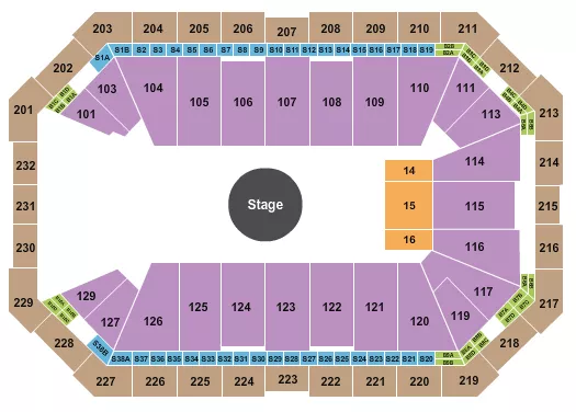 seating chart for Dickies Arena - Rocket League - eventticketscenter.com