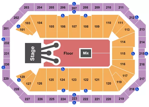 seating chart for Dickies Arena - Rod Wave - eventticketscenter.com