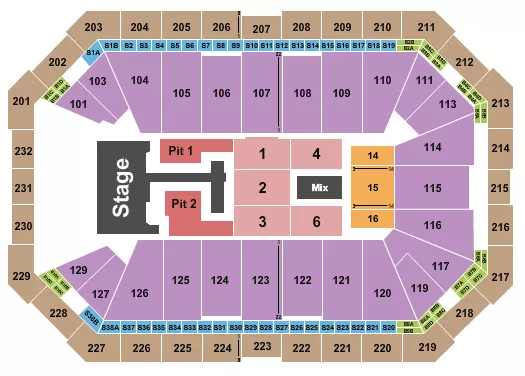 seating chart for Dickies Arena - Teddy Swims - eventticketscenter.com