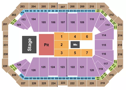 seating chart for Dickies Arena - The Red Clay Strays - eventticketscenter.com