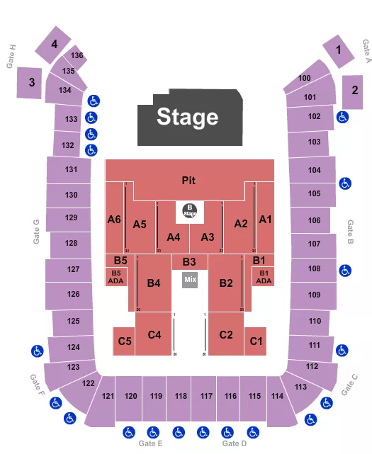 seating chart for Dick's Sporting Goods Park - Slipknot - eventticketscenter.com