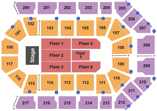 seating chart for Dignity Health Arena - Endstage 3 - eventticketscenter.com