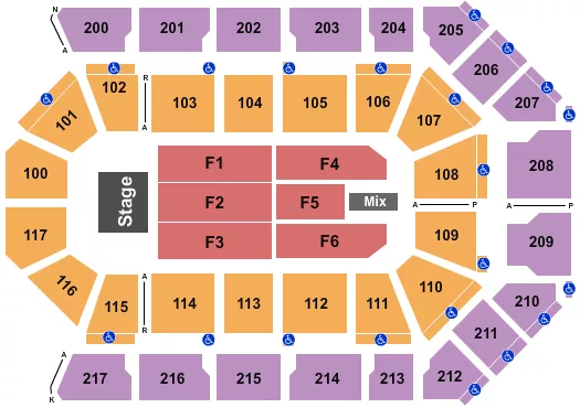 seating chart for Dignity Health Arena - Endstage 4 - eventticketscenter.com
