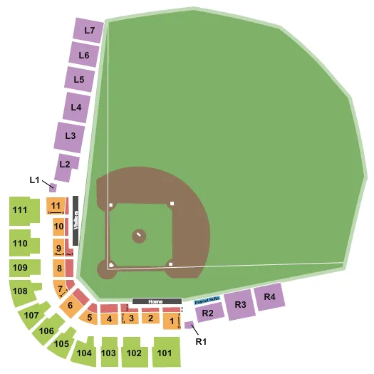seating chart for UFCU Disch-Falk Field - Baseball - eventticketscenter.com