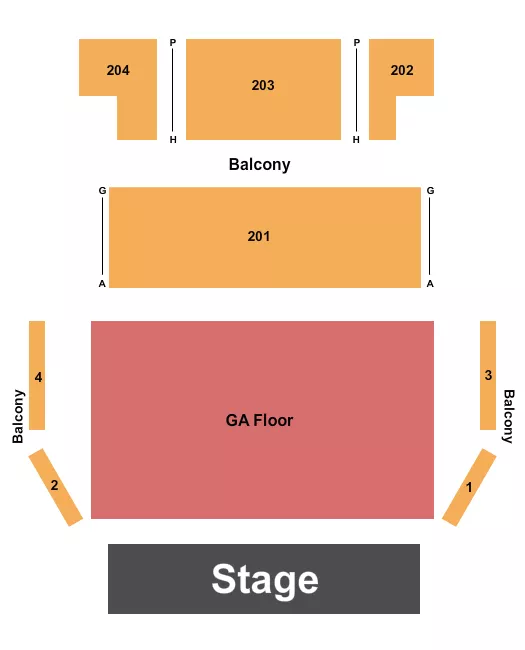 seating chart for District Music Hall - GA/Balcony - eventticketscenter.com