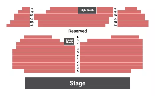 seating chart for Dixie Carter Performing Arts Center - End Stage - eventticketscenter.com