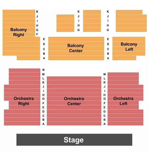 seating chart for Dixie Center for the Arts - Endstage No Table - eventticketscenter.com