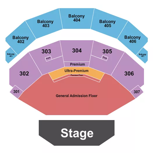 seating chart for Dolby Live at Park MGM - Endstage GA Flr3 - eventticketscenter.com