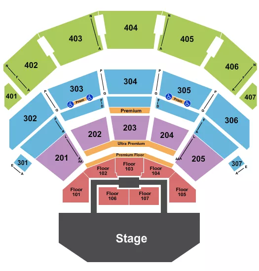 seating chart for Dolby Live at Park MGM - NKOTB - eventticketscenter.com