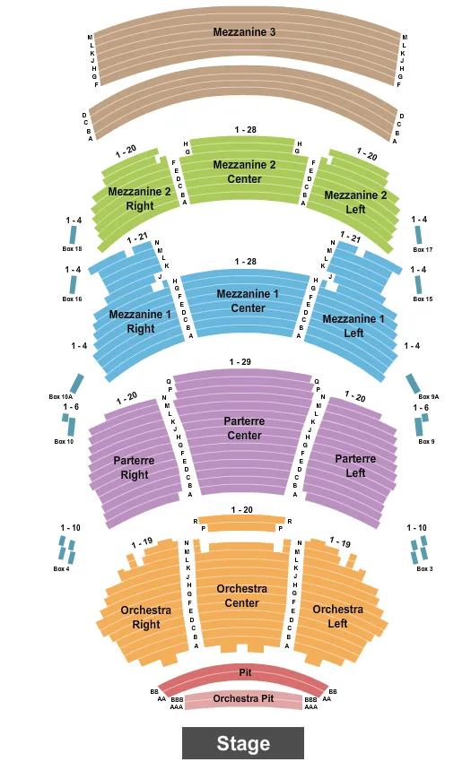 Dolby Theatre Tickets Seating Chart