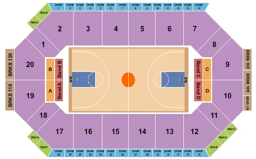 seating chart for Dollar Loan Center - Basketball - eventticketscenter.com