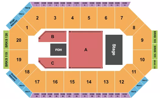 seating chart for Lee's Family Forum - Endstage 4 - eventticketscenter.com