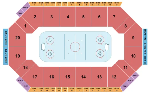 seating chart for Dollar Loan Center - Hockey - eventticketscenter.com