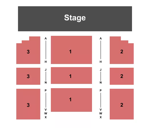 seating chart for Don Gibson Theatre - End Stage - eventticketscenter.com