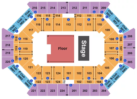 seating chart for Donald L. Tucker Civic Center - Chicago - eventticketscenter.com