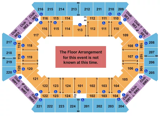seating chart for Donald L. Tucker Civic Center - Generic Floor - eventticketscenter.com