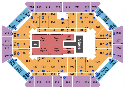 seating chart for Donald L. Tucker Civic Center - Matt Matthews - eventticketscenter.com