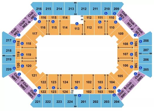 seating chart for Donald L. Tucker Civic Center - Performance Area - eventticketscenter.com