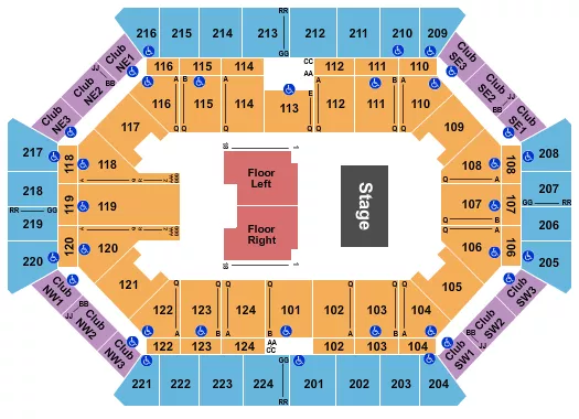 seating chart for Donald L. Tucker Civic Center - The Thorn - eventticketscenter.com