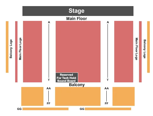 seating chart for Door Community Auditorium - End Stage - eventticketscenter.com