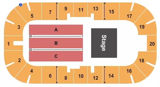 seating chart for Dort Financial Center - Half House - eventticketscenter.com