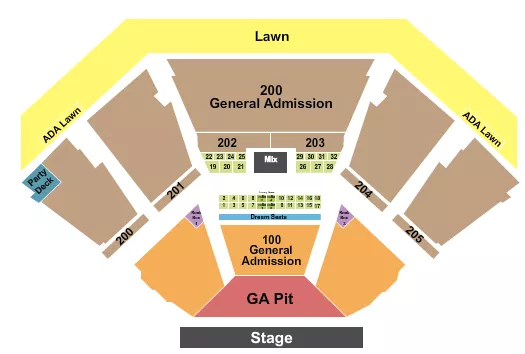 seating chart for Dos Equis Pavilion - Endstage GA Pit/100 & 200's - eventticketscenter.com