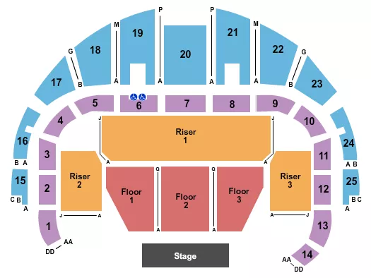 seating chart for Dothan Civic Center - Zach Williams - eventticketscenter.com