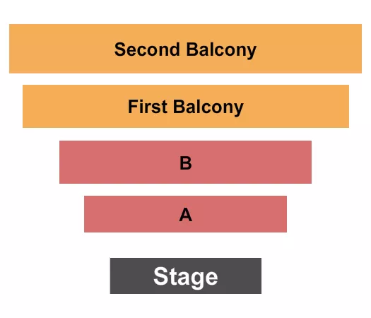 Candlelight Seating Chart at Dothan Opera House. The chart shows the main floor/stage with seating options surrounding it, which are color coded