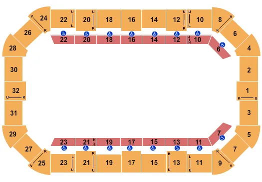 seating chart for Dow Arena At Dow Event Center - Open Floor 2 - eventticketscenter.com