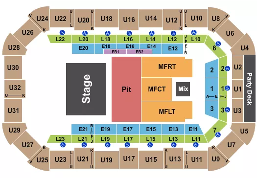seating chart for Dow Arena At Dow Event Center - Lee Brice - eventticketscenter.com